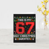 Funny This Is My 67 Ugly Christmas Sweater Xmas Ma Karte (Gelbe Blume)