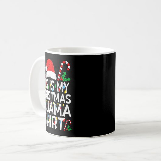Funny This Is My Christmas Pajama Sweater For Chri Kaffeetasse (Vorderseite Links)