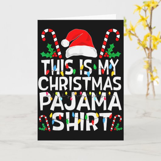 Funny This Is My Christmas Pajama Sweater For Chri Karte (Gelbe Blume)