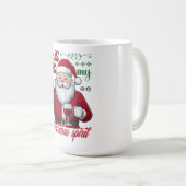 Funny This Is My Christmas Spirit Santa Wine Kaffeetasse (VorderseiteRechts)