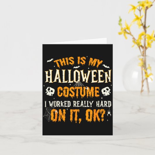 Funny This Is My Halloween Costume Men Women Hallo Karte (Gelbe Blume)