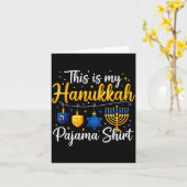 Funny This Is My Hanukkah Pajamakah Pajama Chanuka Karte (Gelbe Blume)