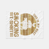 Funny This Is My Meat Smoking Mens Bbq Barbeque Da Fleecedecke (Vorderseite (Horizontal))