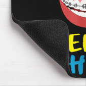 Funny This Is My New Teeth Shirt Braces Orthodonti Mousepad (Ecke)