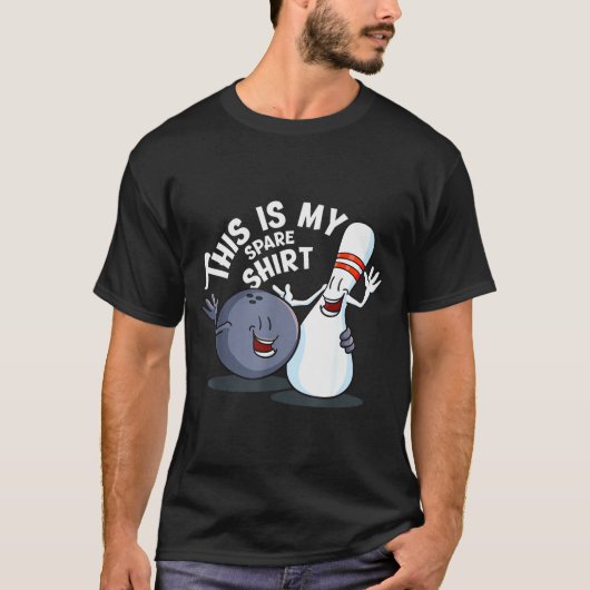 Funny This Is My Spare Bowling Game Gift For Men W T-Shirt (Vorderseite)
