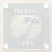 Funny "This is Not a Drill" Vater Joke Untersetzer (Rückseite)