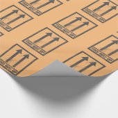 Funny this way up sign geschenkpapier (Ecke)