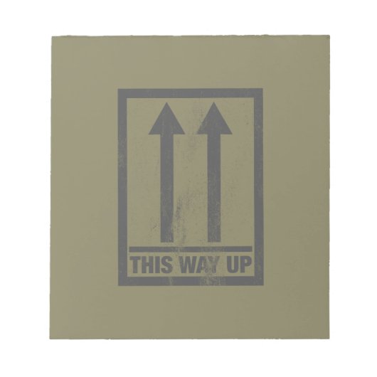 Funny this way up sign notizblock (Vorderseite)