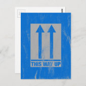 Funny this way up sign postkarte (Vorne/Hinten)