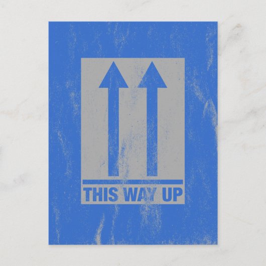Funny this way up sign postkarte (Vorderseite)