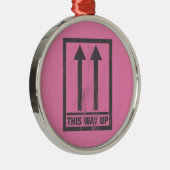 Funny this way up sign silbernes ornament (Rechts)