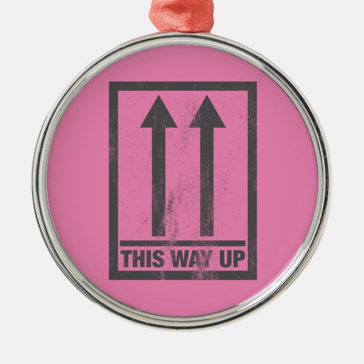 Funny this way up sign silbernes ornament (Vorne)