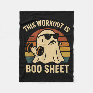 Funny This Workout is bosheet Halloween Ghost Ex Fleecedecke