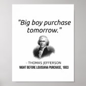 Funny Thomas Jefferson Usa Geschichtslehrer Louisi Poster (Vorne)