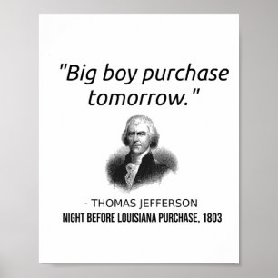 Funny Thomas Jefferson Usa Geschichtslehrer Louisi Poster