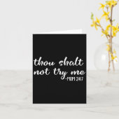 Funny Thou Shalt Not Try Me Mom 24 7 Mother Quote Karte (Gelbe Blume)