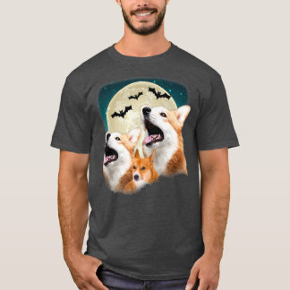 Funny Three Corgi Halloween und Halloween Moon-115 T-Shirt