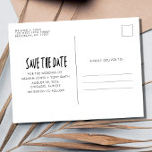 Funny Three Foto Wedding Save the Date Ankündigungspostkarte