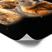 Funny Three Groundhog Moon Groundhog Day  Poster (Ecke)