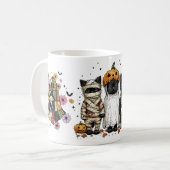 Funny Three Halloween Cats Kaffeetasse (Vorderseite Links)