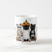 Funny Three Halloween Cats Kaffeetasse (Mittel)