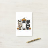 Funny Three Halloween Cats Post-it Klebezettel (Auf Schreibtisch)