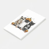 Funny Three Halloween Cats Post-it Klebezettel (angewinkelt)