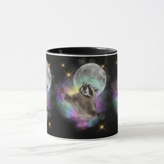 Funny Three Raccoons Tasse (Zentrum)
