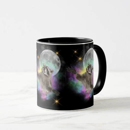 Funny Three Raccoons Tasse (VorderseiteRechts)