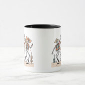 Funny Three Skeleton Halloween Tasse (Zentrum)