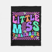 Funny Threenager Happy 3rd Bday Party 3 Years Old  Fleecedecke (Vorderseite)