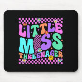 Funny Threenager Happy 3rd Bday Party 3 Years Old Mousepad (Vorne)