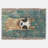 Funny Throw Blanket mit Neugierigem Llama Decke (Vorderseite)