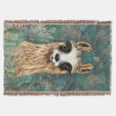 Funny Throw Blanket mit Neugierigem Llama Decke (Vorderseite)