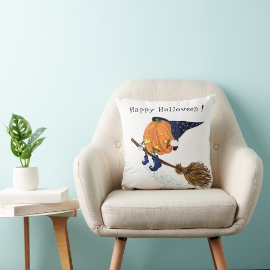 Funny Throw Kissen Halloween Hexenkürbis Flying (Stuhl )