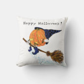 Funny Throw Kissen Halloween Hexenkürbis Flying (Vorderseite)