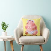 Funny Throw Kissen mit Baby Hippo - Farbe auswähle (Stuhl )