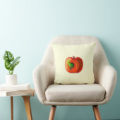 Funny Throw Kissen mit Happy Worm in Red Apple (Stuhl )