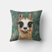 Funny Throw Kissen mit Neuem Llama (Rückseite)