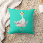 Funny Throw Pillow Ballerina Duck - Ihre Farben Kissen (Decke)