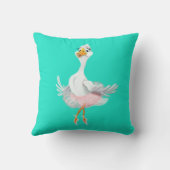 Funny Throw Pillow Ballerina Duck - Ihre Farben Kissen (Rückseite)