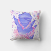 Funny Throw Pillow Ballerina Hippo Ballet Dancer Kissen (Vorderseite)