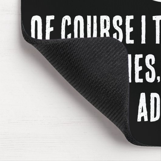 Funny Thug Life Spaß Black Customizable Quote Mousepad (Ecke)