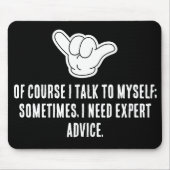 Funny Thug Life Spaß Black Customizable Quote Mousepad (Vorne)