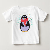 Funny Thuglife Penguin Baby Fine Jersey T - Shirt (Vorderseite)
