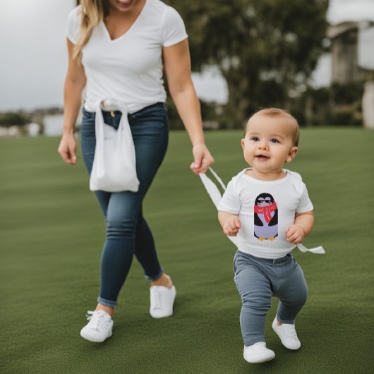 Funny Thuglife Penguin Baby Fine Jersey T - Shirt