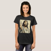 Funny Thumb Up With Jesus Christ Costume  T-Shirt (Vorne ganz)