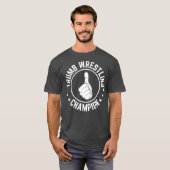 Funny Thumb Wrestling Champion Useless Talent T-Shirt (Vorne ganz)