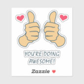 Funny Thumbs Up Doing Phantastisch Motivierend Aufkleber (Blatt)