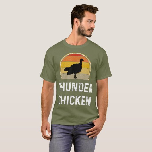 Funny Thunder Huhn Türkei Hühner Jagd Geschenk T-Shirt (Vorne ganz)
